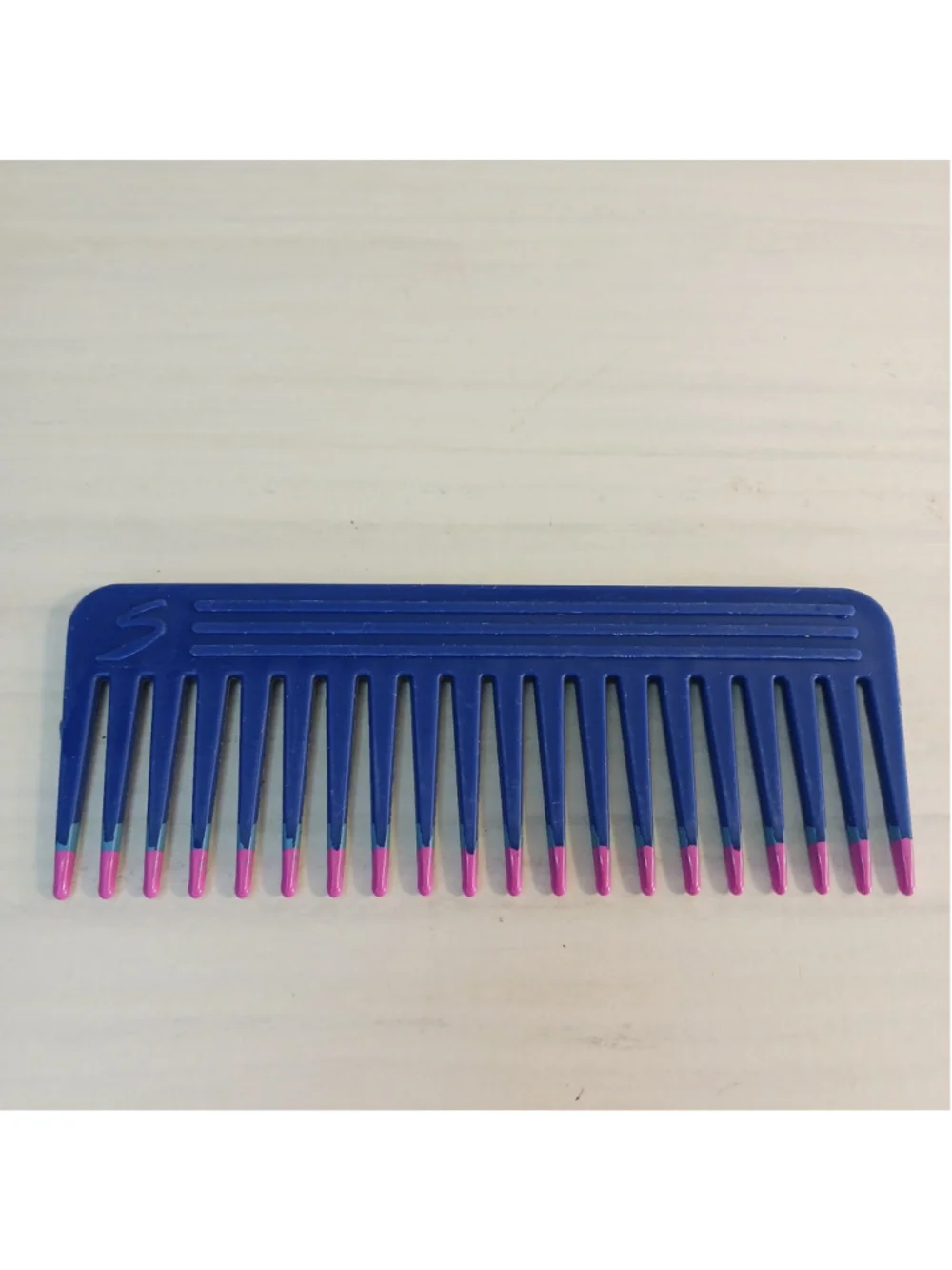 Vtg 80s 90s Mebco Sund Haaren Twice Dipped Wide Tooth Detangling Comb Pink Flaws